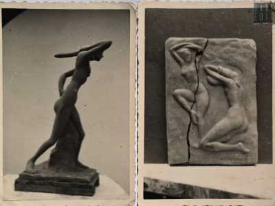 ...e numerose sculture e ceramiche che vediamo in diverse foto d�epoca